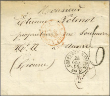 Càd CORPS EXP MEXIQUE / Bau A Taxe Tampon 6 Sur Lettre Avec Texte Daté De Mexico Le 25 Octobre 1866 Pour Auxerre. Au Rec - Legerstempels (voor 1900)