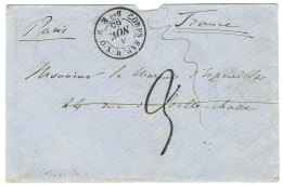 Càd CORPS EXP MEXIQUE / Bau E Taxe Tampon 3 Sur Lettre Pour Paris. 1865. - SUP. - Sellos De La Armada (antes De 1900)