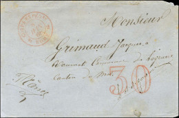 Càd Rouge 2 CORPS EXPEDre 2 / ROME 8 JUIN 68 Taxe 30 DT Rouge Sur Lettre Pour Le Mas D'Agenais. - TB / SUP. - R. - Sellos De La Armada (antes De 1900)