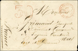 Càd Rouge CORPS EXPEDre D'ITALIE / ROME 21 NOV. 69 Taxe 30 DT Rouge Sur Lettre Pour Le Mas D'Agenais. - TB. - R. - Army Postmarks (before 1900)