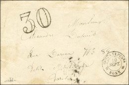 Càd Noir 2 CORPS EXPEDre 2 / ROME 10 SEPT. 68 Taxe 30 DT Sur Lettre Pour Paris. - TB / SUP. - R. - Army Postmarks (before 1900)