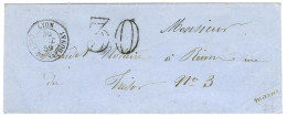 Càd LYON / CAMP DE SATHONAY 30 OCT. 59 Taxe 30 DT Sur Lettre Pour Reims. - TB / SUP. - Army Postmarks (before 1900)