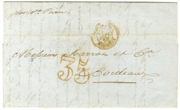 Lettre Avec Texte Daté Du Sénégal Le 6 Septembre 1852 Pour Bordeaux. Au Recto, Càd D'entrée Rouge COLONIES FRA / MARSEIL - Entry Postmarks