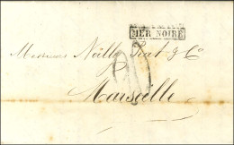 Lettre Avec Texte Daté De Kamiesch Le 2 Février 1856 Pour Marseille. Au Recto, Griffe Encadrée MER NOIRE, Taxe Tampon 20 - Marques D'entrées