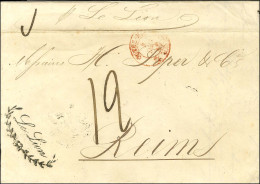 Marque De Paquebot Le Lion Sur Lettre Avec Texte De Buenos Ayres Pour Reims Taxée 12. - TB / SUP. - R. - Maritieme Post