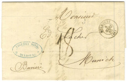 Càd T 15 MULHOUSE (66) Sur Lettre Pour Munich, Taxe Tampon 18. 1865. - SUP. - Otros & Sin Clasificación