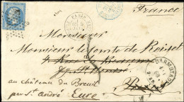 Càd DARNSTADT Sur Lettre Pour Paris, Taxe Tampon 5, Réexpédiée à Saint André De L'Eure à L'aide D'un N° 22 (leg Def) Obl - Sonstige & Ohne Zuordnung