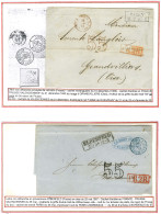 Lot De 2 Lettres De Prusse Pour La France Avec Taxes 55 DT Noire Et Rouge. - TB / SUP. - Andere & Zonder Classificatie