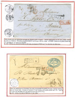 Lot De 2 Lettres De Prusse Pour La France Avec Taxes 75 DT Noire Et Rouge. - TB / SUP. - Andere & Zonder Classificatie