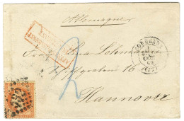 GC 532 / N° 31 Càd T 17 BORDEAUX (32) Sur Lettre Insuffisamment Affranchie Pour Hanovre Taxée 2. 1869. - TB. - Andere & Zonder Classificatie