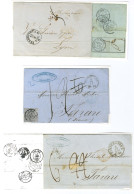 Lot De 3 Lettres De Hambourg Et Francfort Pour La France Avec Diverses Taxes. - TB. - Andere & Zonder Classificatie