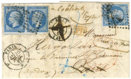 PC 3166 / N° 14 Càd T 15 ST LO (48) Sur Lettre Pour Paris Réexpédiée à Coblentz à L'aide D'une Paire De N° 14. Au Recto, - Otros & Sin Clasificación