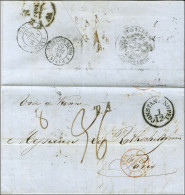 Càd CONSTANTINOPLE Sur Lettre Pour Paris. Au Verso, Cachet De Purification PRINCIPAL J TYPE 7 SIGILLUM SANITATIS, Taxée  - Other & Unclassified