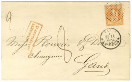 Cercle De Points / N° 16 Càd ** PARIS ** Sur Lettre Insuffisamment Affranchie Pour Gand, Taxée 8. 1862. - SUP. - Otros & Sin Clasificación