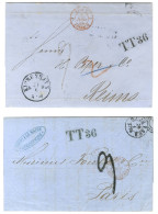 Lot De 2 Lettres Taxées De Copenhague Pour La France. - TB / SUP. - Other & Unclassified