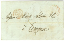 Càd Rouge JERSEY Sur Lettre Pour Cognac. Au Recto, Càd D'entrée Rouge ILES C / GRANVILLE. 1849. - TB. - Sonstige & Ohne Zuordnung