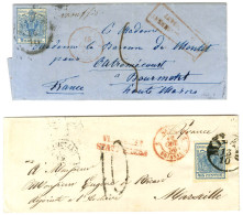 Lot De 2 Lettres D'Italie Insuffisamment Affranchies Pour La France. - TB. - Other & Unclassified