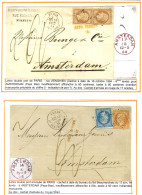 Lot De 2 Lettres Insuffisamment Affranchies Pour Amsterdam. - TB. - Other & Unclassified