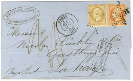 Etoile / N° 22 + 23 Càd PARIS 560) Sur Lettre Insuffisamment Affranchie Pour La Haye, Taxée 30. 1867. - TB / SUP. - Sonstige & Ohne Zuordnung