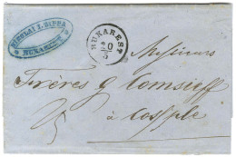 Càd BUKAREST Sur Lettre Pour Constantinople, Taxée 25. 1862. - TB / SUP. - Sonstige & Ohne Zuordnung