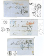 Lot De 3 Lettres Taxées De Russie Pour La France. - TB. - Otros & Sin Clasificación