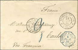 Càd SENEGAL Et DEP. / GOREE + Càd Octo Bleu CORRESP. D. ARME (ES) Sur Lettre Pour Toulon. Au Recto, Taxe Tampon 3 Bleue. - Other & Unclassified