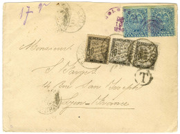 Colombie 5c (2) Obl Sur Lettre Insuffisamment Affranchie Pour Lyon. Au Recto, Timbres-taxe N° 15 (2) + 18 Obl à L'arrivé - Otros & Sin Clasificación