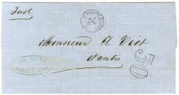 Lettre De Pointe à Pitre Pour Nantes. Au Recto, Càd T 15 ST NAZAIRE-S-LOIRE 42 Et Taxe 30 DT. 1862. - SUP. - Otros & Sin Clasificación