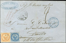 Losange MQE / Col. Gen. N° 4 (leg Def) + 5 Càd MARTINIQUE / ST PIERRE Sur Lettre Insuffisamment Affranchie Pour Paris Ré - Autres & Non Classés