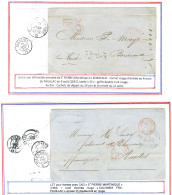 Lot De 2 Lettres De Saint Pierre De La Martinique Pour Bordeaux Et Nantes Avec Taxes 35 DT Rouges. - TB. - Other & Unclassified