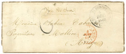 Càd ST BENOIT / ILE DE LA RÉUNION, Taxe Tampon 6 De Fabrication Locale Sur Lettre Pour Malléon (Ariège). 1861. - TB. - Other & Unclassified
