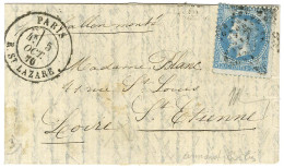 Etoile 2 / N° 29 Càd PARIS / R. ST LAZARE 5 OCT. 70 Sur Lettre Pour Saint Etienne. Au Verso, Càd D'arrivée 10 OCT. 70. L - Guerra De 1870