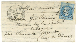 Etoile 35 / N° 29 Càd PARIS / MINISTERE DES FINANCES 12 NOV. 70 Sur Lettre Pour Clermont Ferrand. Au Verso, Càd D'arrivé - Krieg 1870