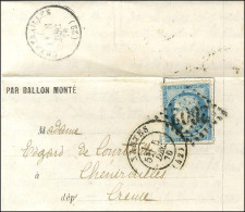 Lettre Avec Texte Daté De Montrouge Le 2 Décembre 1870 Pour Chénerailles, Au Recto GC 2602 / N° 37 Càd T 17 NANTES (42)  - Krieg 1870