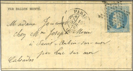 Etoile / N° 29 Càd PARIS (60) 16 NOV. 70 Sur Gazette Des Absents N° 8 Adressée à Sa Femme à St Aubin Sur Mer. Très Beau  - Oorlog 1870