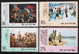 Corée Du Nord 1975 The 63rd Anniversary Of The Birth Of Kim Il Sung, 1912-1994  Stampworld N° 1393_1394_1396_1398 - Korea (Nord-)