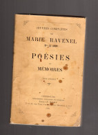 MARIE RAVENEL Oeuvres Complètes Poésies Et Mémoires 1. E.LE MAOUT Cherbourg 1890 - French Authors