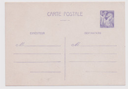 Carte Postale Entier Type Iris 1940-44 N°651 CP1 1F20 Violet Sur Blanc Couché Neuve ** - Standard Postcards & Stamped On Demand (before 1995)
