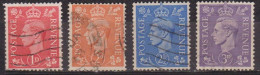 Avènement Du Roi George VI - GRANDE BRETAGNE - 1937 - N° 210a-212a-213a-214a - Usati