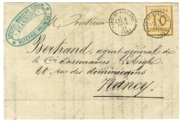 Càd T 16 PONT-ST-VINCENT (52) / Alsace N° 5 Sur Lettre Pour Nancy. 1871. - SUP. - R. - Lettres & Documents