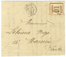 GC 2188 / Alsace N° 5 Càd T 17 LE MANS (71) Sur Lettre Pour Mamers. 1871. - TB. - R. - Lettres & Documents