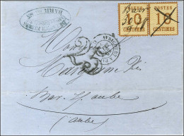 '' Barr / 30 9 71 '' / Als. N° 5 Paire Sur Lettre Pour Bar Sur Aube, Au Recto Taxe 25 DT. - TB / SUP. - R. - Lettres & Documents