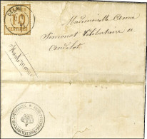 Càd Provisoire DELME / '' 6 1 71 '' / Als. N° 5 (def) Sur Lettre Avec Texte Daté De Breham Le 6 Janvier 1871 Pour Andelo - Lettres & Documents