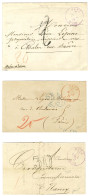 Lot De 3 Lettres Non Affranchies Avec Càd Rouge Et Violet METZ / F. 1871. - TB / SUP. - Lettres & Documents