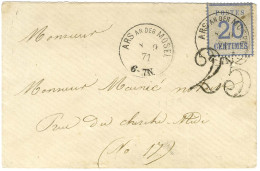 Càd ARS AN DER MOSEL / Alsace N° 6 Sur Lettre Pour Paris. Au Recto, Taxe 25 DT. 1871. - TB / SUP. - Brieven En Documenten