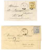 Lot De 3 Lettres Affranchies Avec Càd DIEUZE. 1871. - TB / SUP. - Briefe U. Dokumente