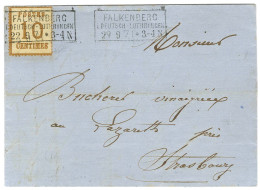 Càd Encadré FALKENBERG / Alsace N° 5 Sur Lettre Pour Strasbourg. 1871. - TB / SUP. - Covers & Documents