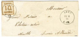 Càd LUCY / Alsace N° 5 Sur Lettre Pour Château Salins. 1871. - SUP. - Brieven En Documenten