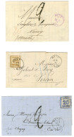 Lot De 3 Lettres Dont 2 Affranchies Avec Càd METZ. 1871. - TB / SUP. - Brieven En Documenten