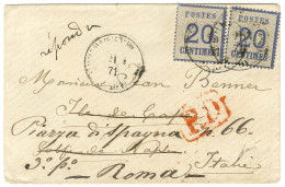 Càd MULHAUSEN / Alsace N° 6 (2) Sur Lettre Adressée à L'Ile De Capri, Réexpédiée à Rome. 1871. - TB. - R. - Brieven En Documenten